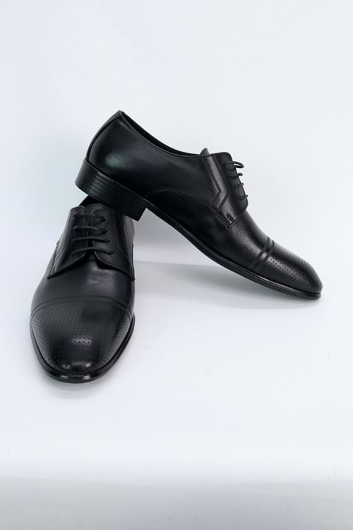 Atabey Siyah Bağcıklı Erkek Deri Ayakkabı