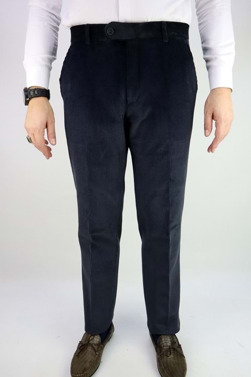 Lavetto Lacivert Klasik Cosserat Kadife Pantolon