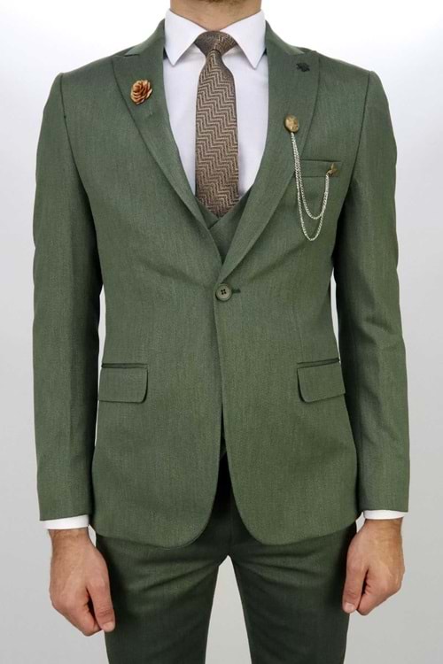 Vito Andolini Yeşil Slimfit Erkek Takım Elbise
